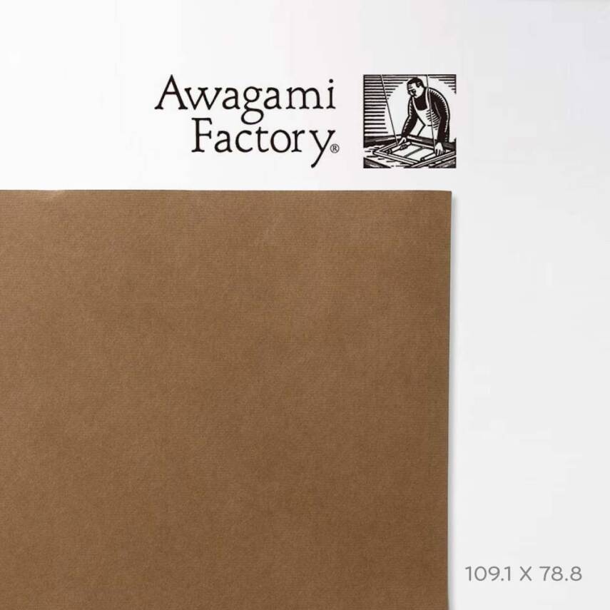 Awagami Japanese Paper Shin Inbe Thin Earth 65 G/M2 109.1X78.8 Cm - 1