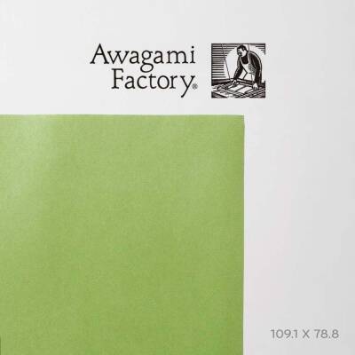 Awagami Japanese Paper Shin Inbe Thin Lime 65 Gr/M2 109.1X78.8 Cm