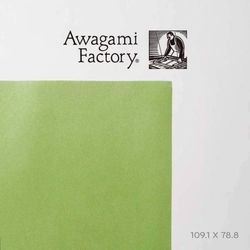 Awagami Japanese Paper Shin Inbe Thin Lime 65 Gr/M2 109.1X78.8 Cm - 1