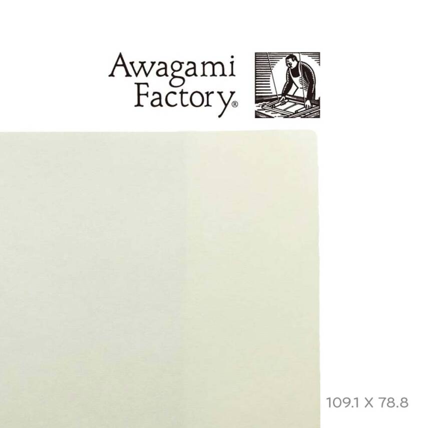 Awagami Japanese Paper Shin Inbe Thin Pearl White 65 gr/m2 109.1x78.8 cm - 1