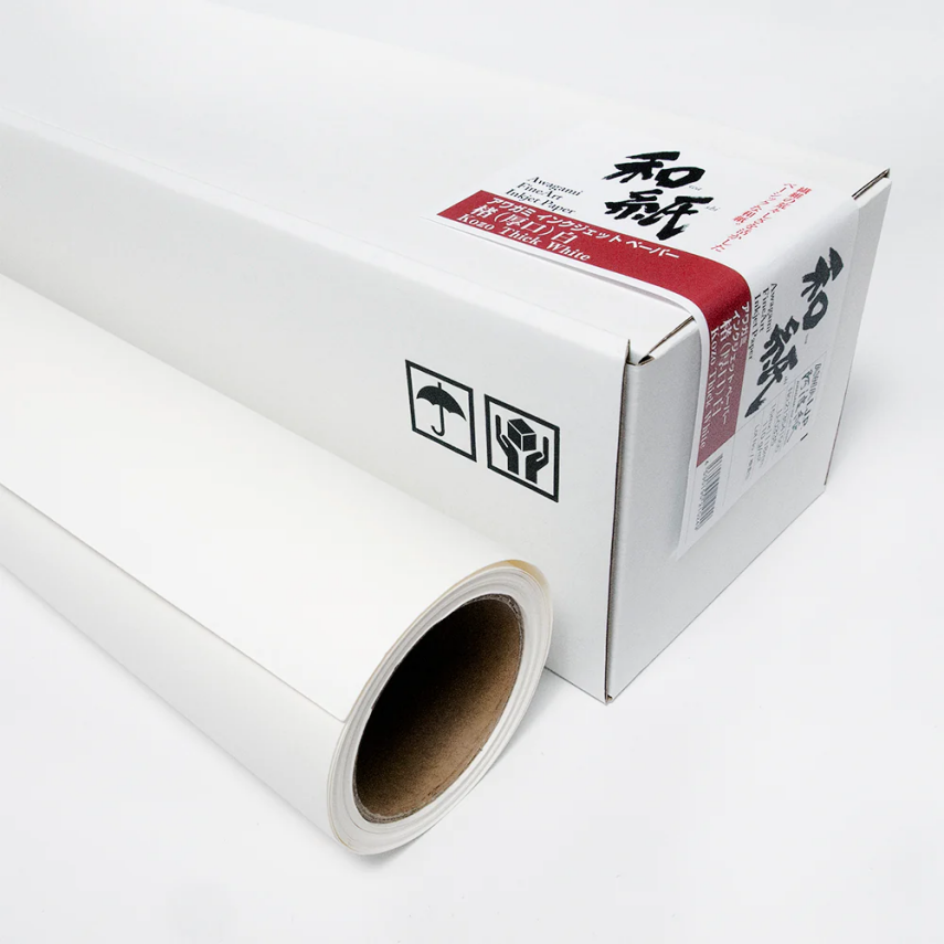 Awagami Japon Kağıdı Kozo Thick White Roll 110 Gr/M2 111.8X15 m IJ0335 - 2