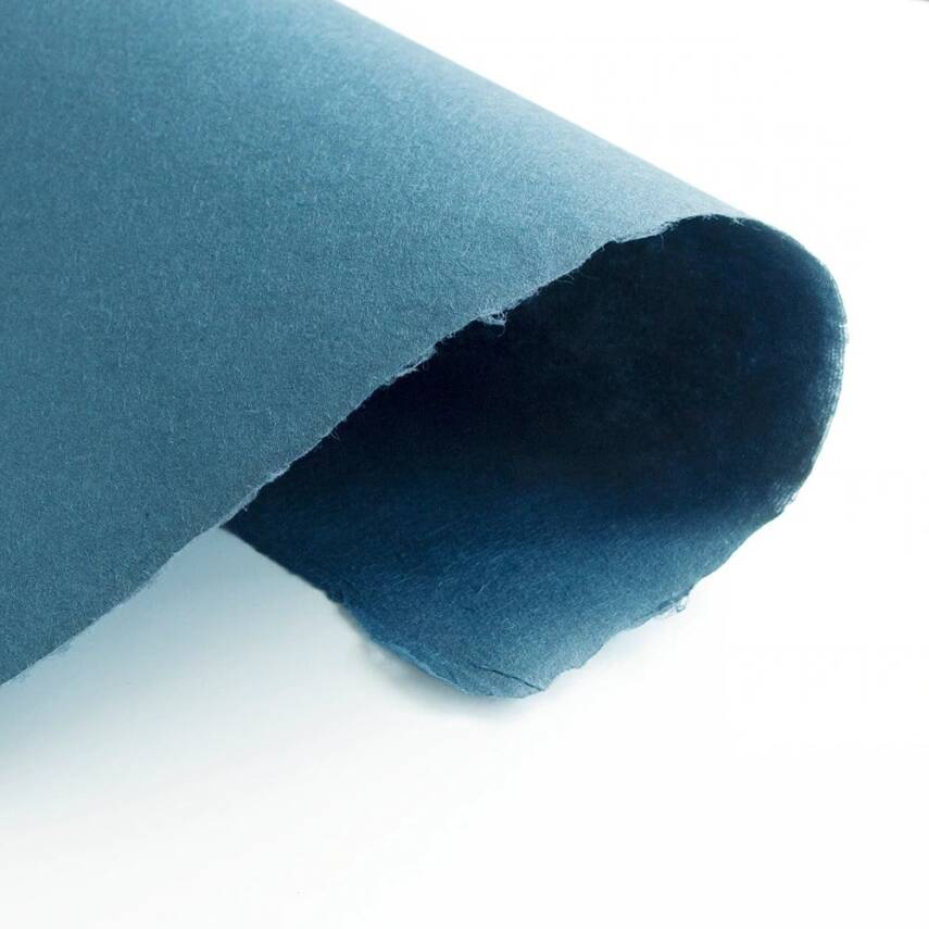 Awagami Japon Kağıdı Mingeishi M-53 Navy Blue 48 Gr/M2 97X64 Cm - 3