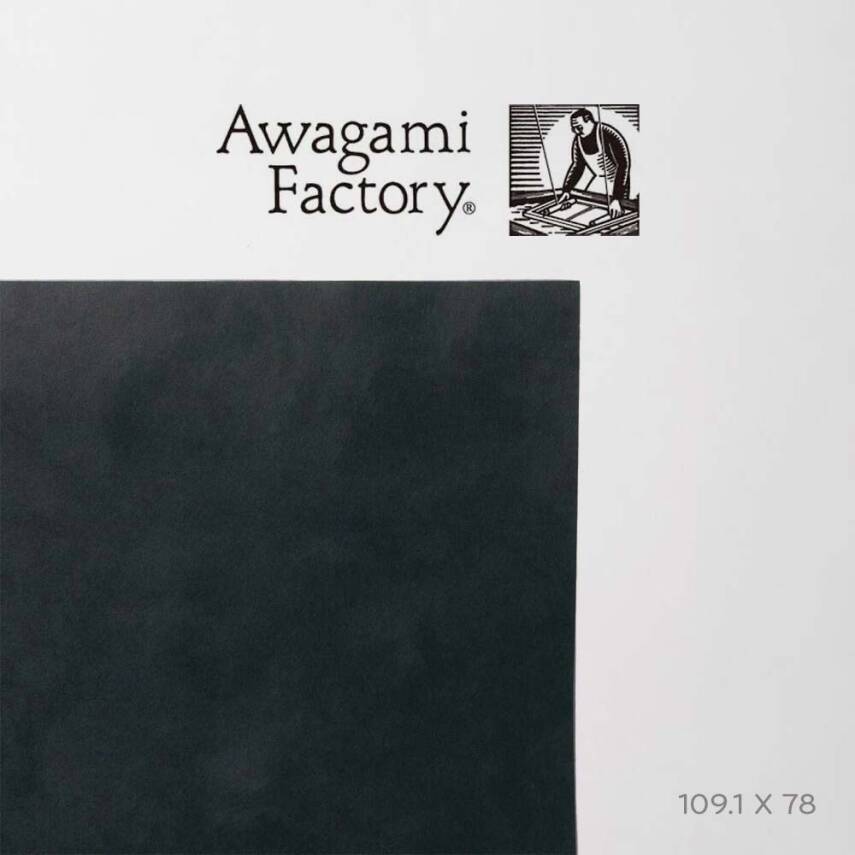 Awagami Japon Kağıdı Shin Inbe Thick Carbon Brown (Black) 105 Gr/M2 109.1X78.8 Cm - 1