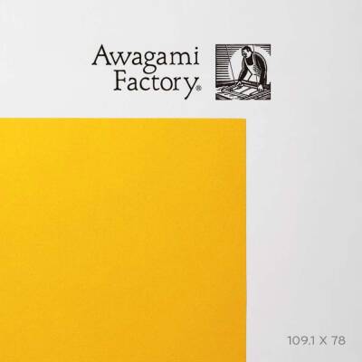 Awagami Japon Kağıdı Shin Inbe Thick Yellow 105 Gr/M2 109.1X78.8 Cm