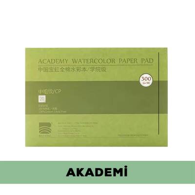 Baohong Suluboya Defteri Akademi %100 Pamuk 300 gr 18x26 cm 20 Yaprak Cold Press