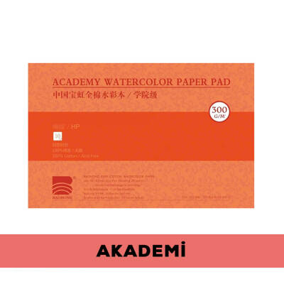 Baohong Suluboya Defteri Akademi %100 Pamuk 300 gr 21x31 cm 20 Yaprak Hot Press