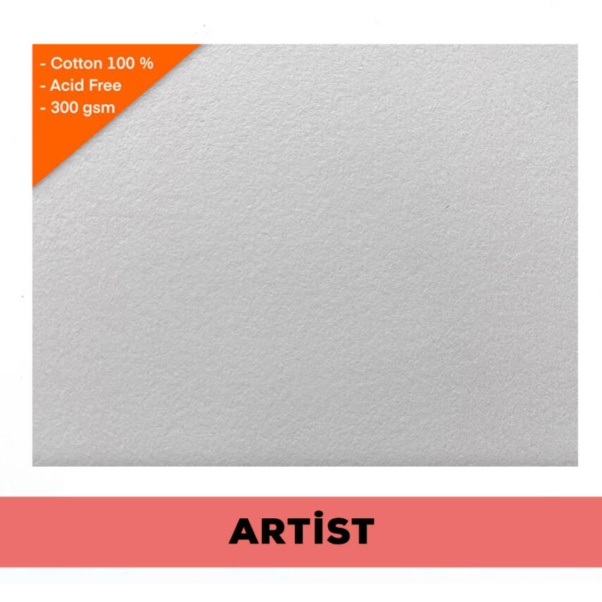 Baohong Suluboya Kağıdı Artist %100 Pamuk 300 gr 38x56 cm Hot Press - 1