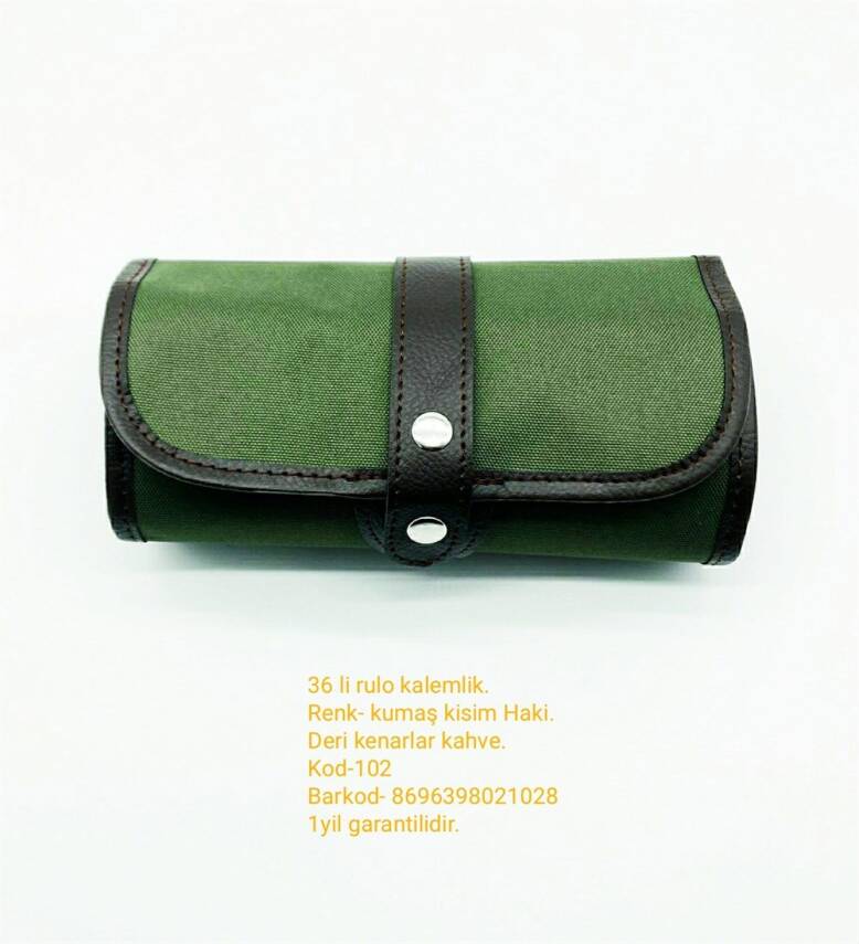 Bback Cloth Roll Pencil Holder with 36 Compartments Khaki 102 - 1