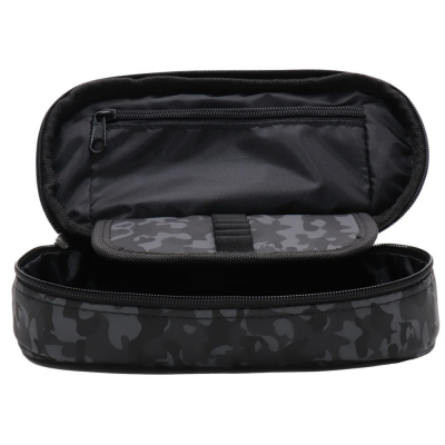 Bback Fabric Oval Pencil Case Gray Camouflage Code: 328 - 2