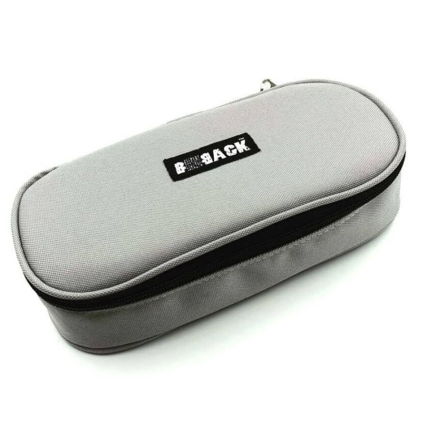 Bback Fabric Oval Pencil Case Gray Code: 318 - 1