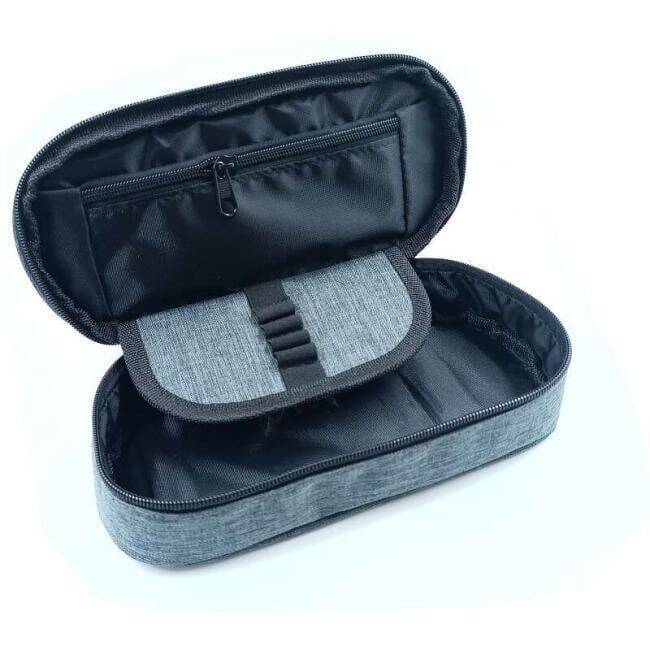 Bback Fabric Oval Pencil Case Gray Code: 318 - 2