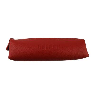 Bback Imitation Leather Long Pencil Case Red Code: 401 - 2