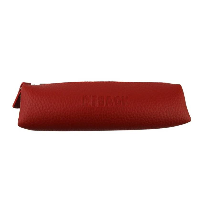 Bback Imitation Leather Long Pencil Case Red Code: 401 - 2