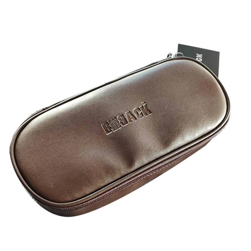 Bback Imitation Leather Oval Pencil Case Brown Code: 325 - 1