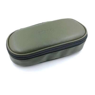 Bback Imitation Leather Oval Pencil Case Khaki Green Code: 326 - 1