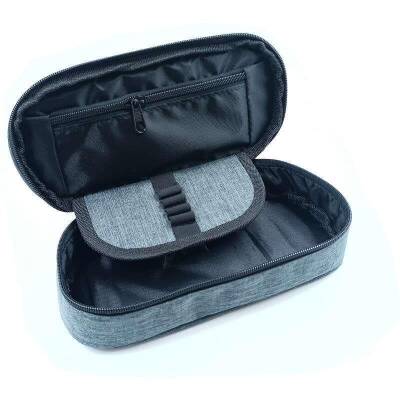 Bback Imitation Leather Oval Pencil Case Khaki Green Code: 326 - 2