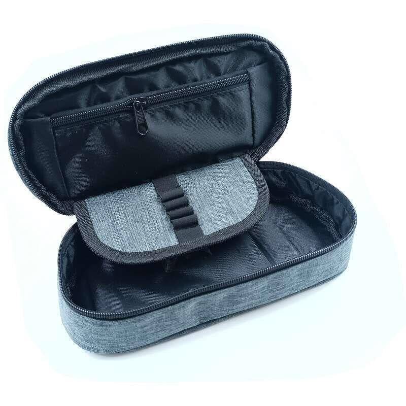 Bback Imitation Leather Oval Pencil Case Khaki Green Code: 326 - 2