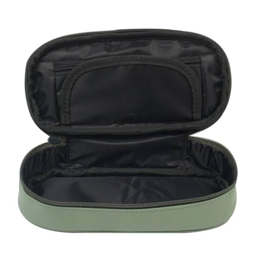 Bback Imitation Leather Oval Pencil Case Light Green Code: 327 - 2