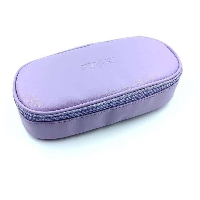 Bback Imitation Leather Oval Pencil Case Lilac Code: 323 - 1