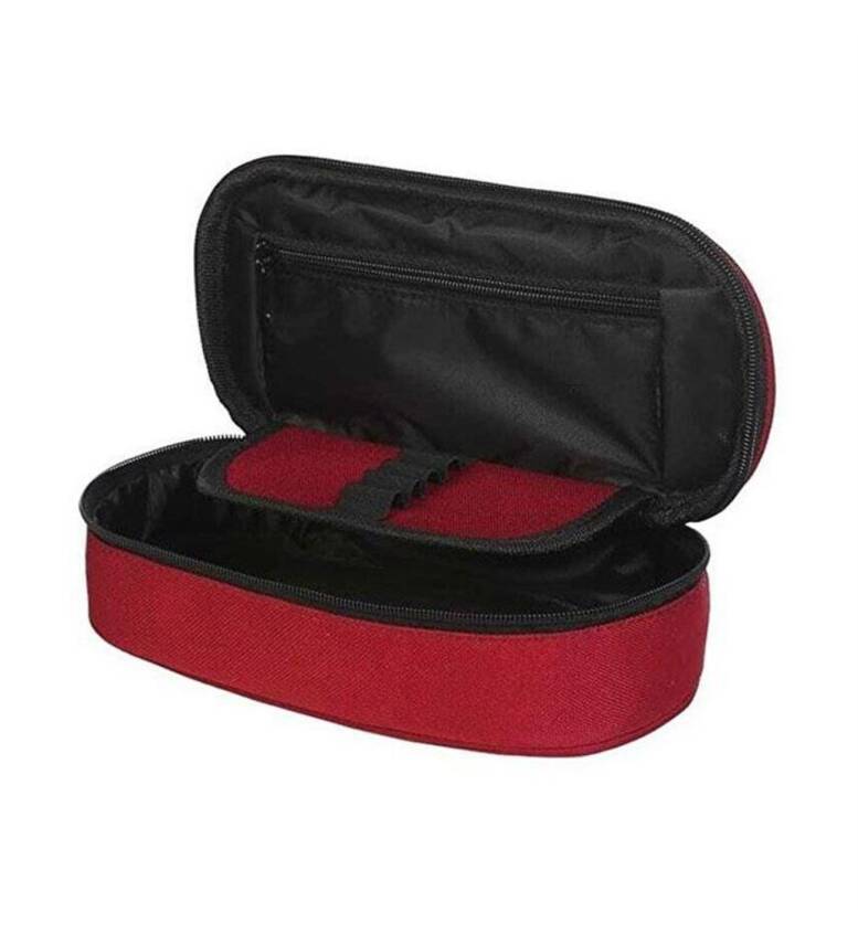 Bback Kumaş Oval Kalem Kutusu Bordo Kod: 315 - 2