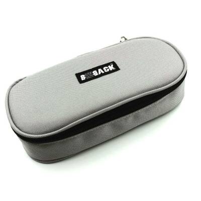 Bback Kumaş Oval Kalem Kutusu Gri Kod: 318 - 1