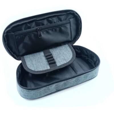 Bback Kumaş Oval Kalem Kutusu Gri Kod: 318 - 2