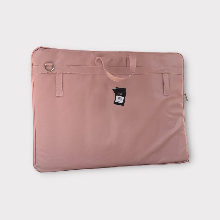 Bback Proje Çantası Yumuşak Suni Deri 40x56 cm Pudra Pembe Kod: 552 - 1