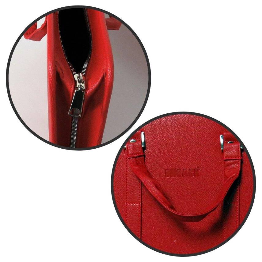 Bback Project Bag Imitation Leather 40 x 55 cm Red 505 - 2