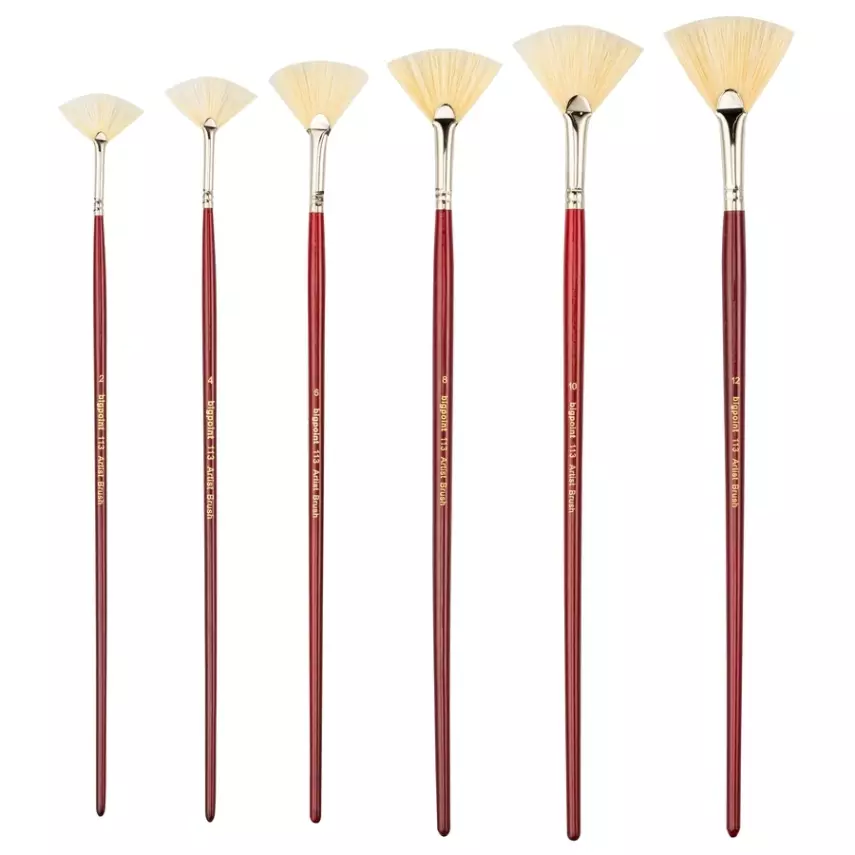 Bigpoint Natural Bristle Fan Brush 113 Serial No: 10 - 3