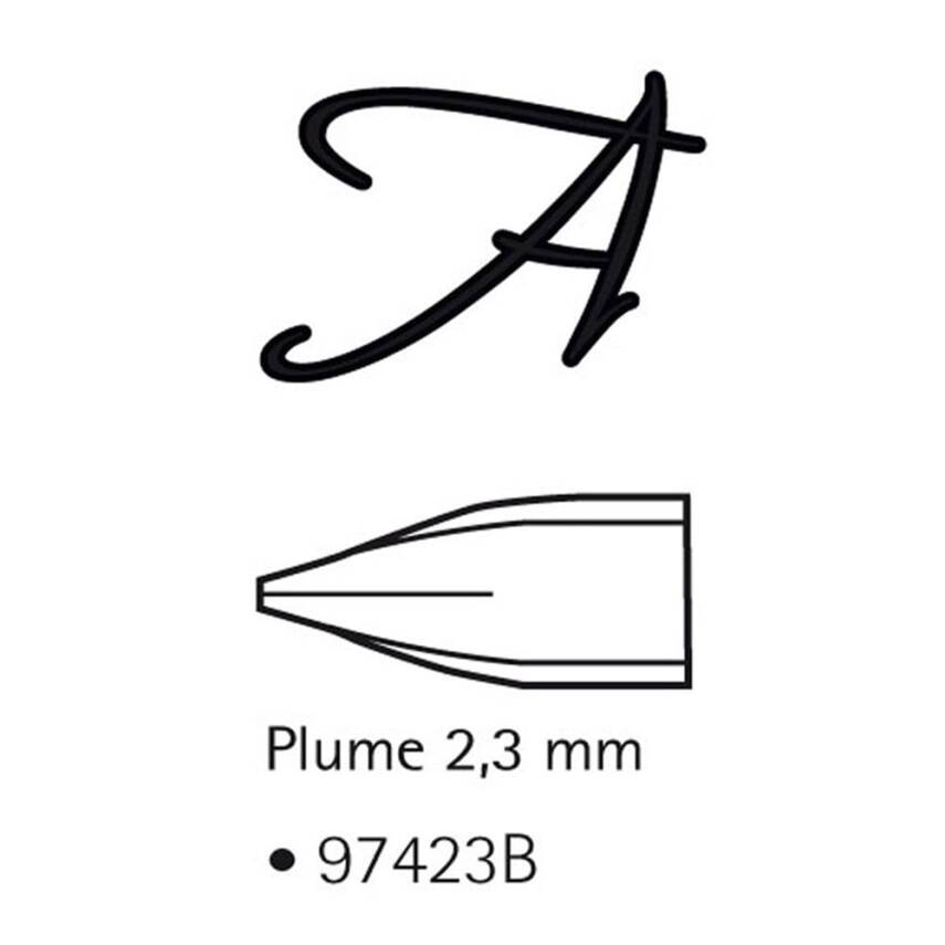 Brause 97423B Kaligrafi Kalemi 2.3 Mm - 4