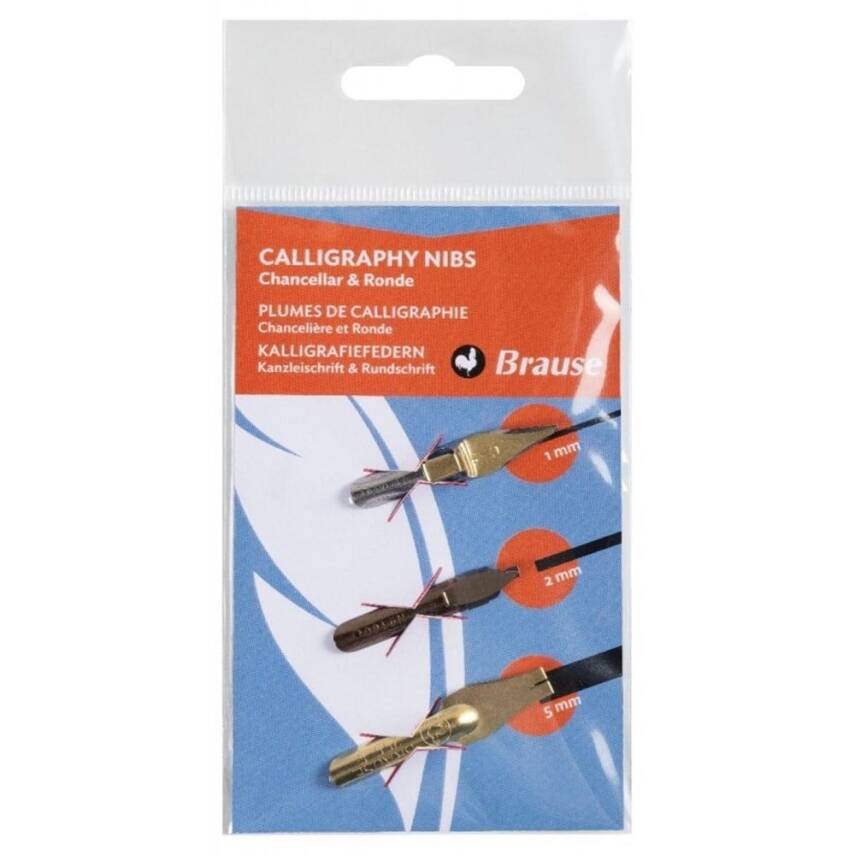 Brause Chancery&Ronde Kaligrafi Ucu 3'lü Set 1 mm - 2 mm - 5 mm - 1