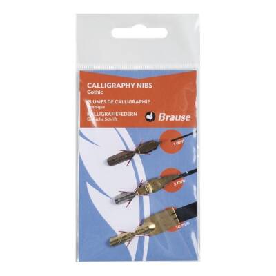 Brause Gothic Kaligrafi Ucu 3'lü Set 1 mm - 2 mm - 10 mm