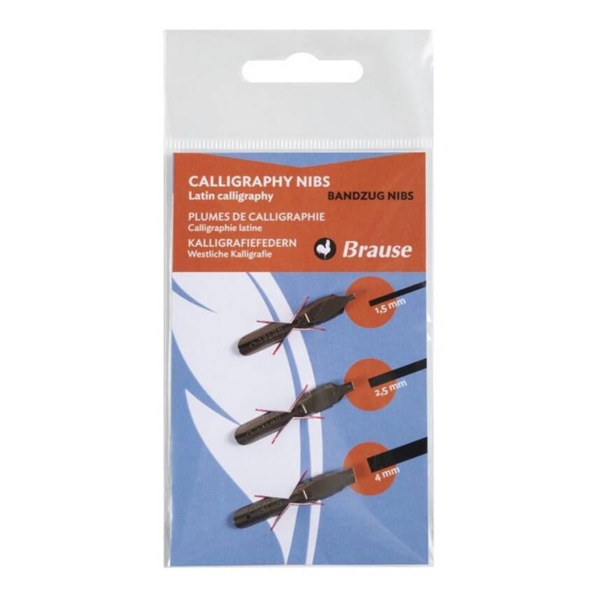 Brause Latin Kaligrafi Ucu 3'lü Set 1.5 mm - 2.5 mm - 4 mm - 1
