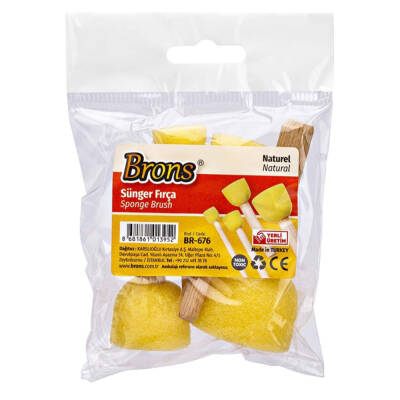 Brons Tampon Fırça Süngerli 4'lü