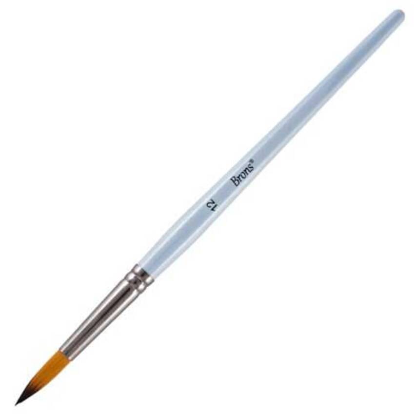 Brons Watercolor Brush 123 Series Short Handle No: 12 - 1