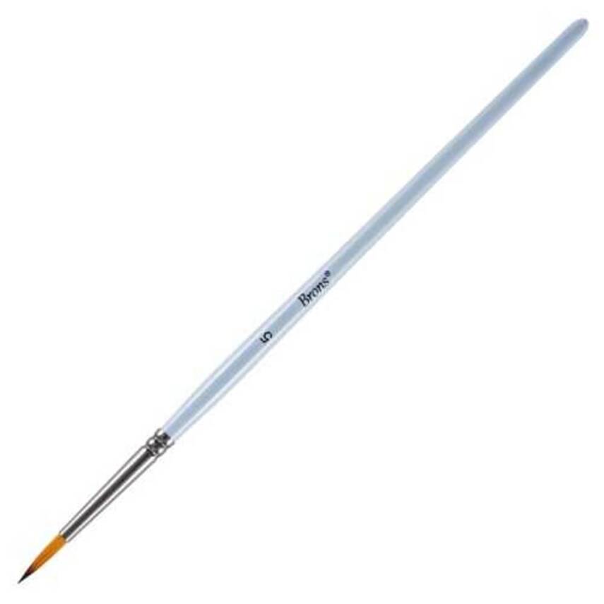 Brons Watercolor Brush 123 Series Short Handle No: 5 - 1