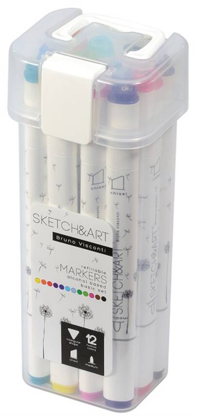 Bruno Visconti Twin Marker Sketch Art 12 Colors - 1