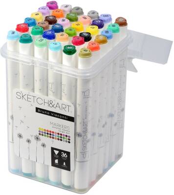Bruno Visconti Twin Marker Sketch Art 36 Colors - 1
