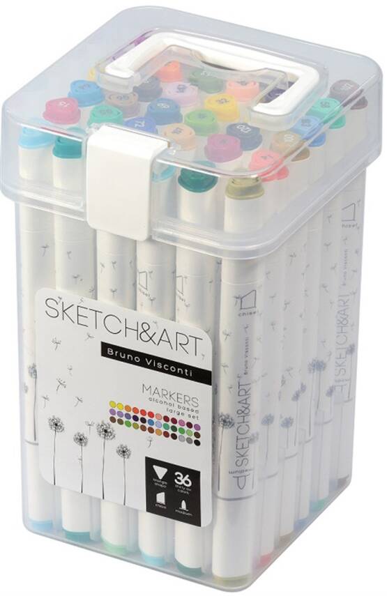 Bruno Visconti Twin Marker Sketch Art 36 Renk - 4