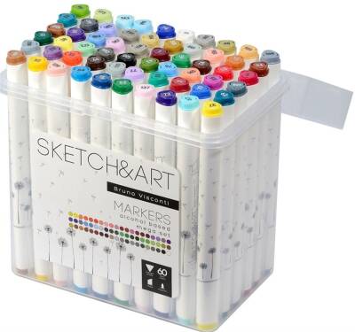 Bruno Visconti Twin Marker Sketch Art 60 Colors - 1