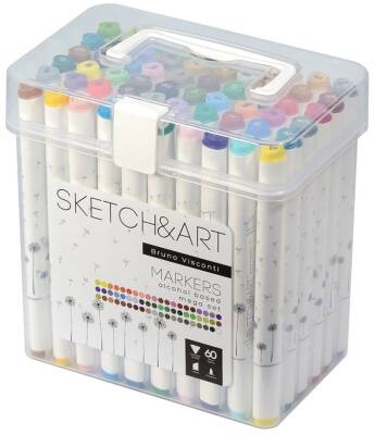 Bruno Visconti Twin Marker Sketch Art 60 Renk - 5