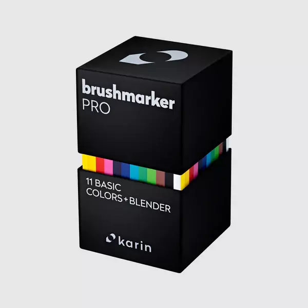 Brushmarker PRO Set 11 Basic Colors + Blender - 2