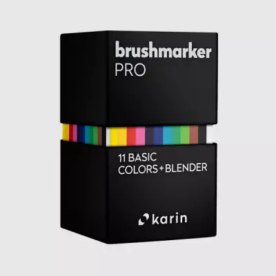 Brushmarker PRO Set 11 Basic Colors + Blender - 4