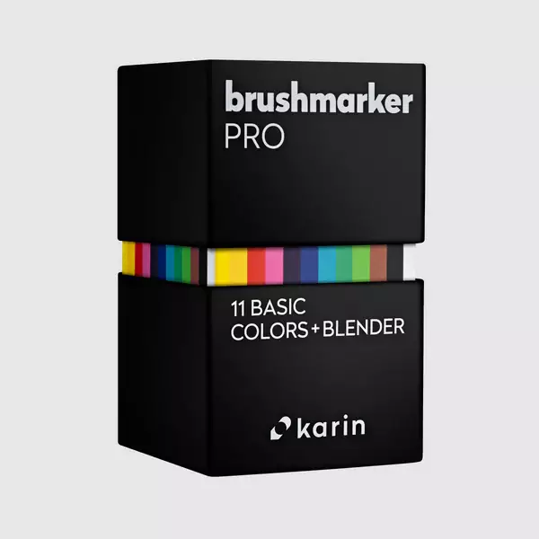Brushmarker PRO Set 11 Basic Colors + Blender - 4