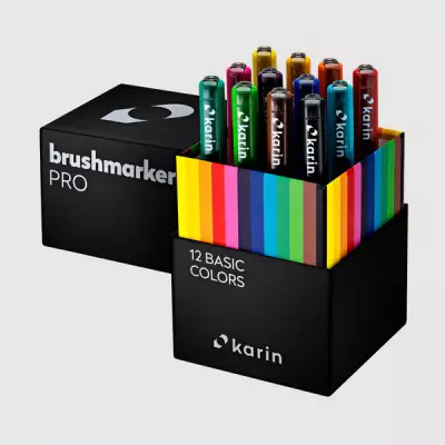 Brushmarker PRO Set 12 Basic Colors