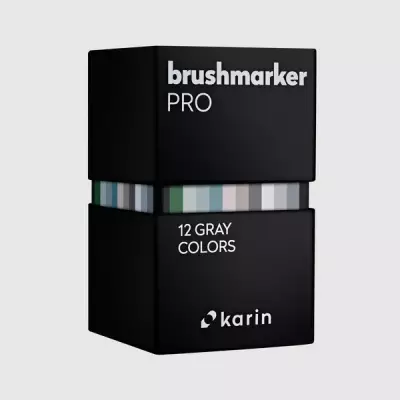 Brushmarker PRO Set 12 Gray Colors - 4