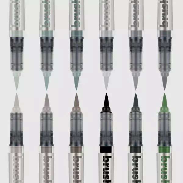 Brushmarker PRO Set 12 Gray Colors - 3