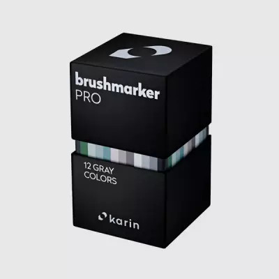 Brushmarker PRO Set 12 Gray Colors (1)