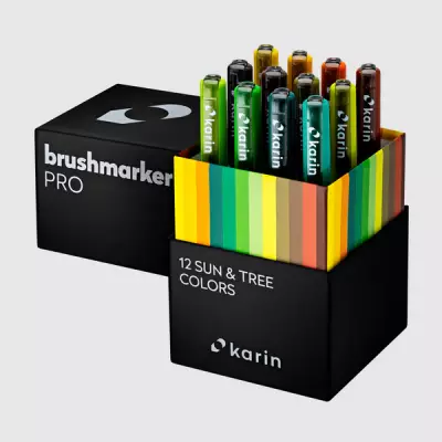 Brushmarker PRO Set 12 Sun&Tree Colors