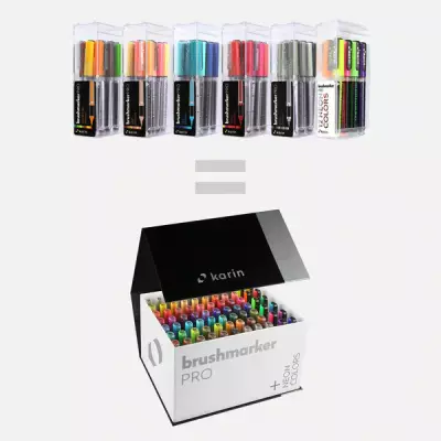 Brushmarker PRO Set 72 Colors + 3 Blender - 3